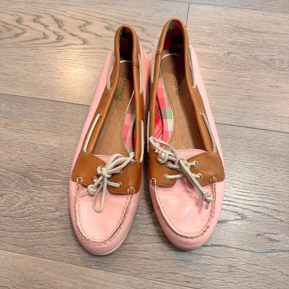 Sperry Top-Sider Audrey Boat Shoes Size 9.5 Pink Leather Loafers Casual Womens - Picture 7 of 9